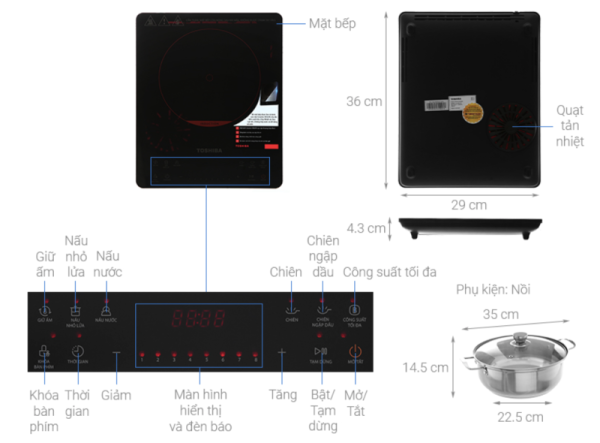 Bếp từ Toshiba IC 20S1PV